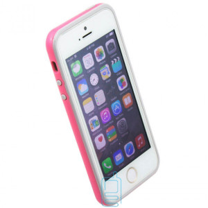 Чохол-бампер Apple iPhone 5 Bampers рожево-сірий