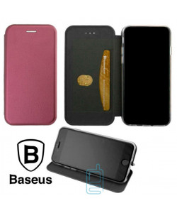Чохол-книжка Baseus Premium Edge Samsung A6 Plus 2018 A605 бордовий
