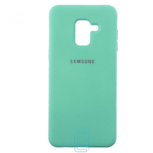 Чехол Silicone Case Full Samsung A8 2018 A530 бирюзовый