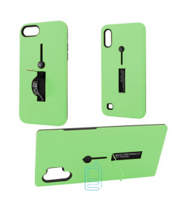 Чехол противоударный Metal Kickstand Soft Touch с держателем Huawei P Smart Z зеленый
