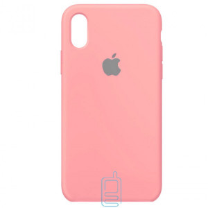 Чохол Silicone Case Full iPhone XS Max рожевий