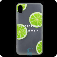 Чехол силиконовый Summer Apple iPhone X, XS Lime