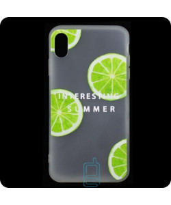 Чехол силиконовый Summer Apple iPhone X, XS Lime