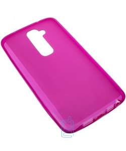 Чохол силіконовий кольоровий LG G2 рожевий