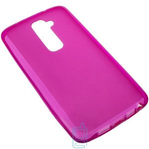 Чохол силіконовий кольоровий LG G2 рожевий