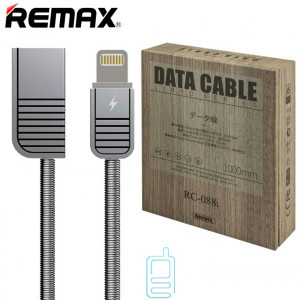 USB Кабель Remax Linyo RC-088i Lightning сріблястий