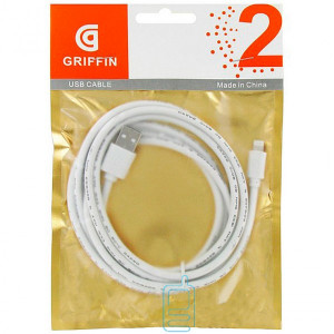 USB - Apple Lightning шнур Griffin для iPhone 5S white 2m