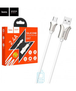 USB кабель Hoco U67 "Soft Silicone" micro USB 1.2m білий