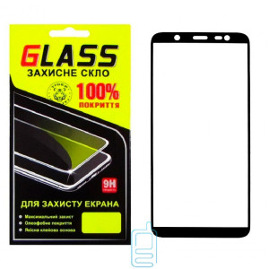 Захисне скло Full Screen Samsung J8 2018 J810 black Glass