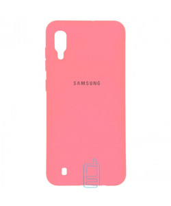 Чехол Silicone Case Full Samsung M10 2019 M105 розовый