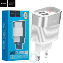 Сетевое зарядное устройство Hoco C40A 2USB 2.4A white