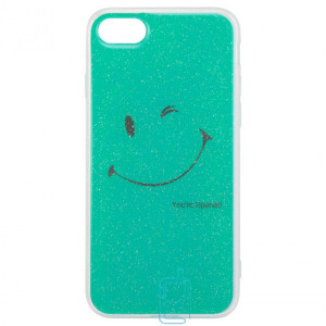 Чехол силиконовый Glue Case Smile shine iPhone 7, 8 бирюзовый