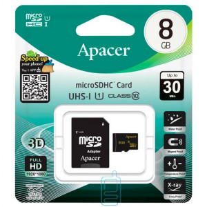 Карта пам'яті micro SD Apacer 8Gb class 10 + SD adapter