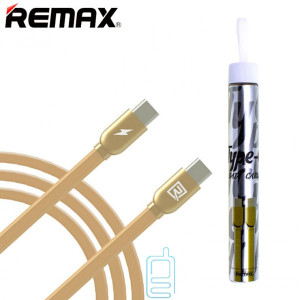 USB Кабель Remax RC-046a Type-C-Type-C золотистий