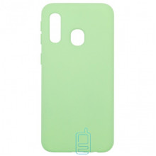 Чехол Silicone Cover Full Samsung A40 2019 A405 салатовый