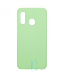 Чехол Silicone Cover Full Samsung A40 2019 A405 салатовый