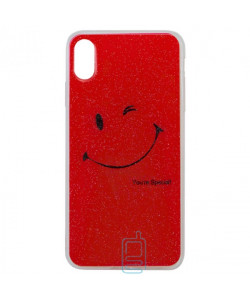 Чехол силиконовый Glue Case Smile shine iPhone X, XS красный