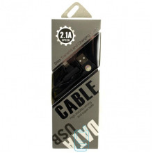 USB кабель Speed ​​cloth 2.1A Apple Lightning 2L-образний 1m чорний