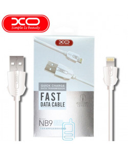 USB кабель XO NB9 Apple Lightning 2m білий