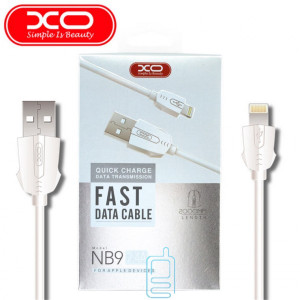 USB кабель XO NB9 Apple Lightning 2m білий