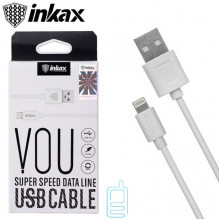 USB кабель inkax CK-13 Apple Lightning 1м білий