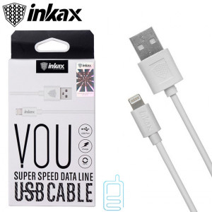 USB кабель inkax CK-13 Apple Lightning 1м білий
