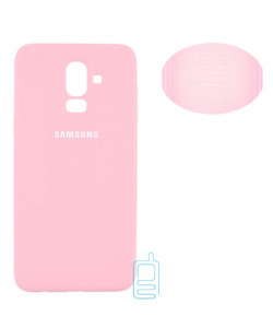 Чехол Silicone Cover Full Samsung J8 2018 J810 розовый