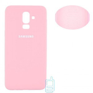 Чохол Silicone Cover Full Samsung J8 2018 J810 рожевий