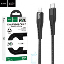 USB кабель Hoco U64 ″Superior PD” Type-C to Apple Lightning 1.2m черный