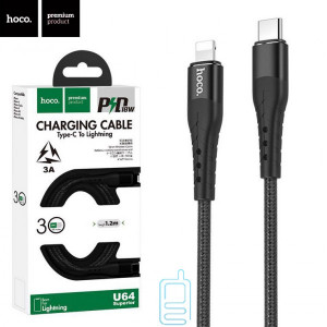 USB кабель Hoco U64 ″Superior PD” Type-C to Apple Lightning 1.2m черный