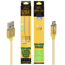 USB кабель King Fire FY-021 micro USB 1m золотистый