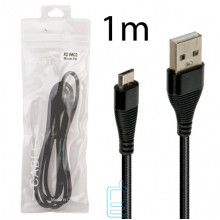USB Кабель XG W633 1m micro USB тех.пакет черный