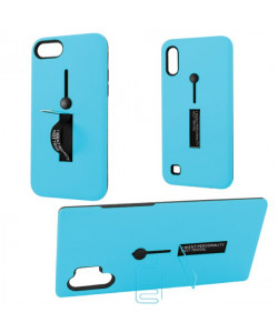 Чохол протиударний Metal Kickstand Soft Touch з власником Huawei P Smart Z блакитний