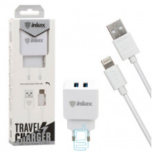 Мережевий зарядний пристрій INKAX CD-01 2USB 2.1A Lightning white