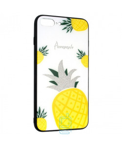 Чехол накладка Glass Case Apple iPhone 7 Plus, 8 Plus Pineapple