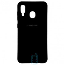 Чехол Silicone Case Full Samsung A20 2019 A205, A30 2019 A305 черный