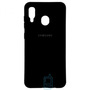 Чехол Silicone Case Full Samsung A20 2019 A205, A30 2019 A305 черный