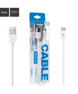 USB кабель Hoco UPT02 Type-C 1.2m білий