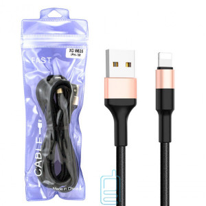 USB Кабель XG W635 1m Lightning тех.пакет черный