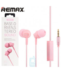 Наушники с микрофоном Remax RM-501 розовые
