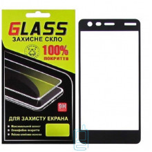 Захисне скло Full Glue Nokia 2 black Glass