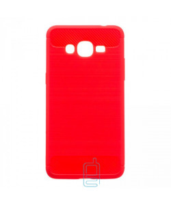 Чехол силиконовый Polished Carbon Samsung J2 Prime G532, G530 красный