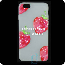 Чехол силиконовый Summer Apple iPhone 6, 6S Strawberry