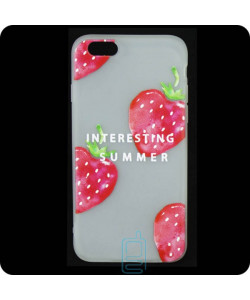 Чохол силіконовий Summer Apple iPhone 6, 6S Strawberry