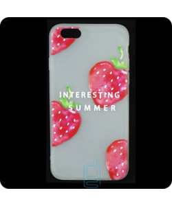 Чехол силиконовый Summer Apple iPhone 6, 6S Strawberry