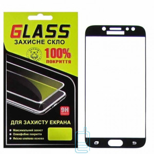 Защитное стекло Full Glue Samsung J7 2017 J730 black Glass
