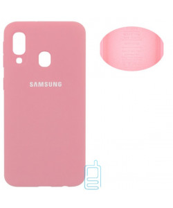 Чехол Silicone Cover Full Samsung A40 2019 A405 розовый
