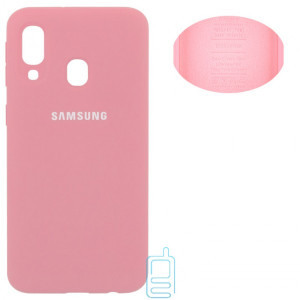 Чохол Silicone Cover Full Samsung A40 2019 A405 рожевий