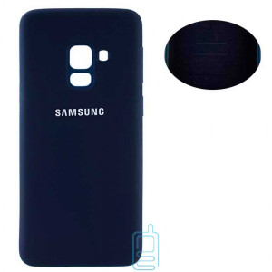 Чохол Silicone Cover Full Samsung A8 Plus 2018 A730 синій