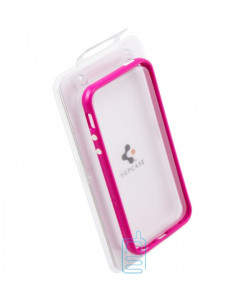Чехол-бампер Apple iPhone 4 пластик розовый